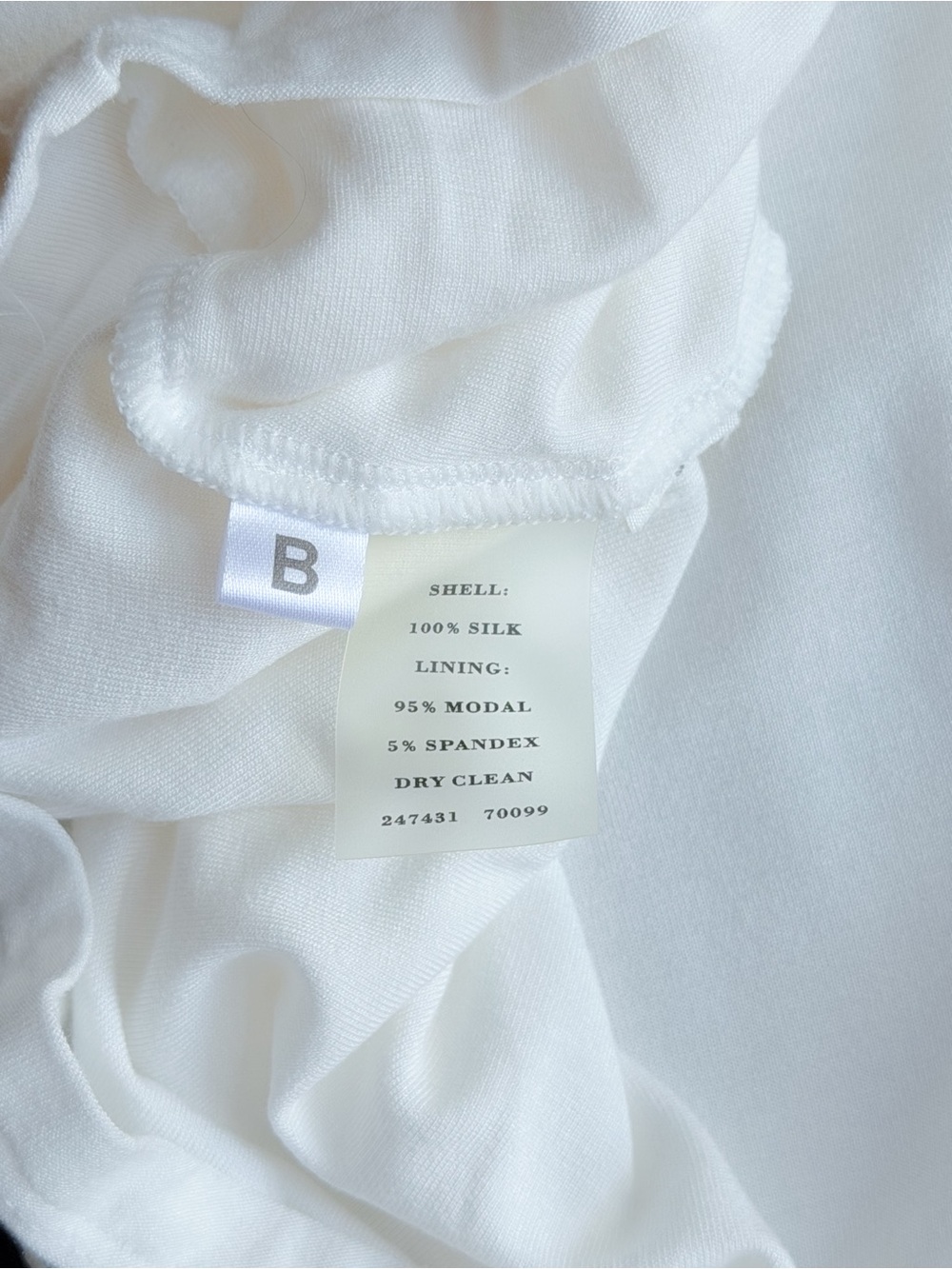 Ann Taylor 100% Silk Chiffon Blouse Ivory Pleated Puff Sleeve Size 12 - Picture 10 of 10